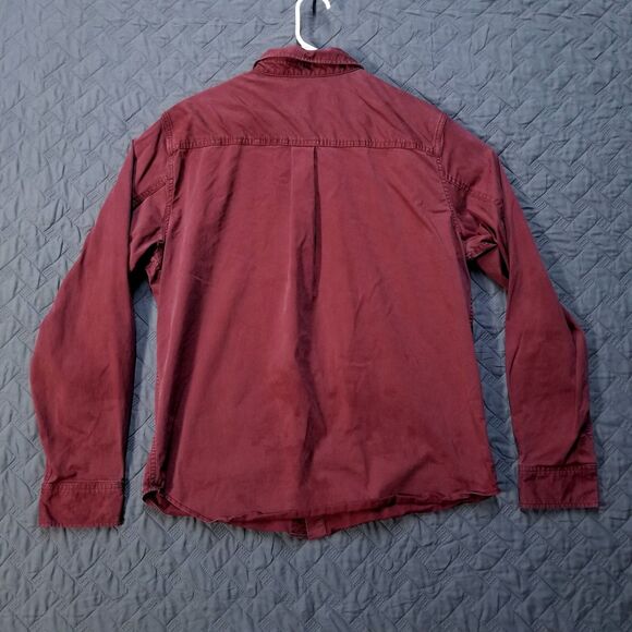 Brothers Sons Shirt Mens M Red Button Up Long Sleeve Collared Dark Wash - Picture 10 of 11